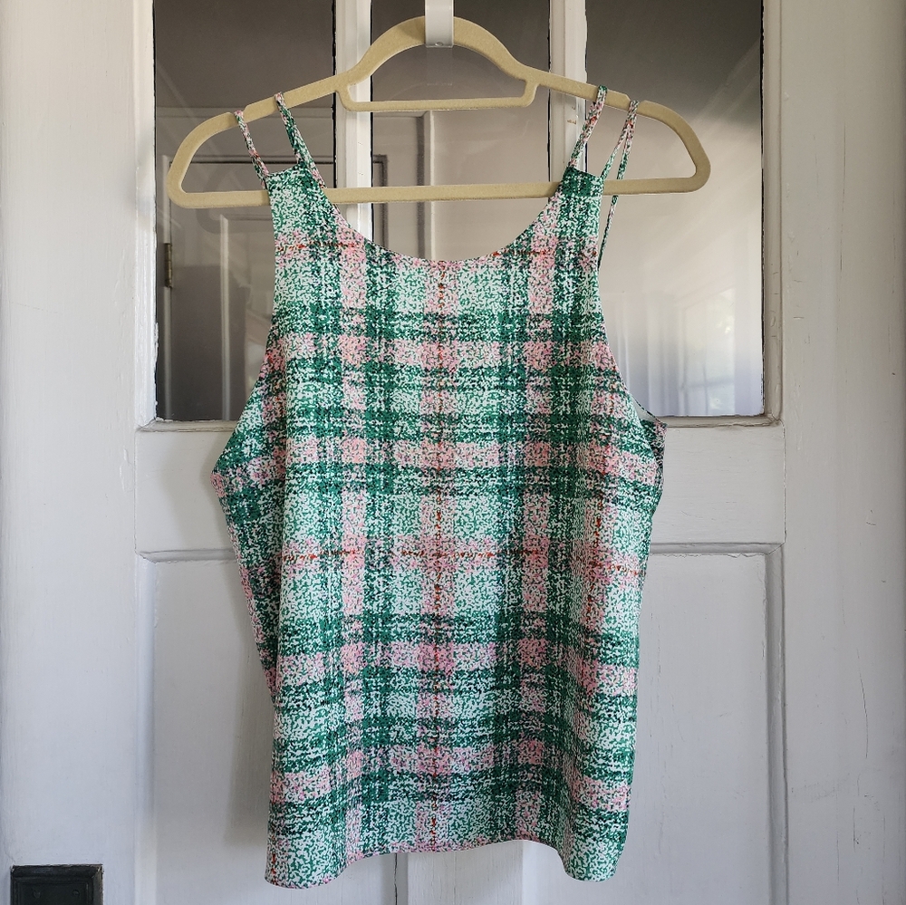 Cooper & Ella Plaid Tank Top Blouse